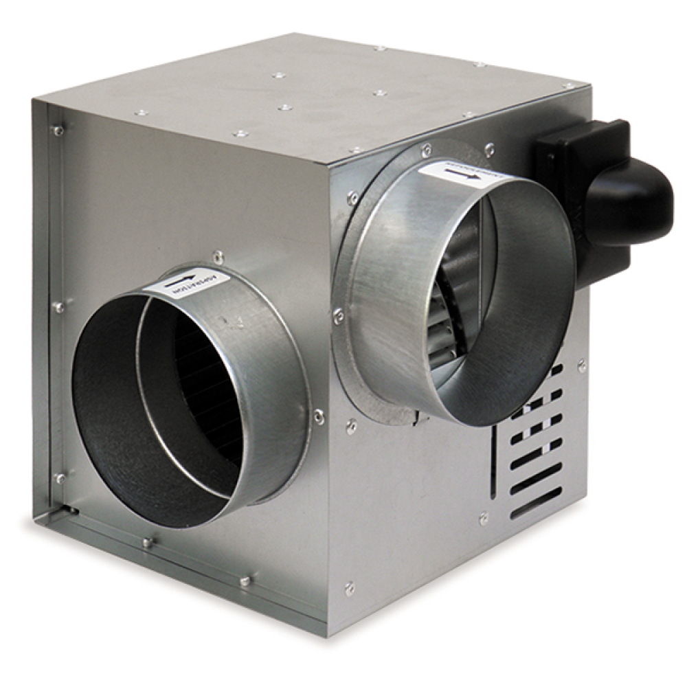 Boitier de ventilation air chaud pour hotte DMO, blanc, 170x170 mm