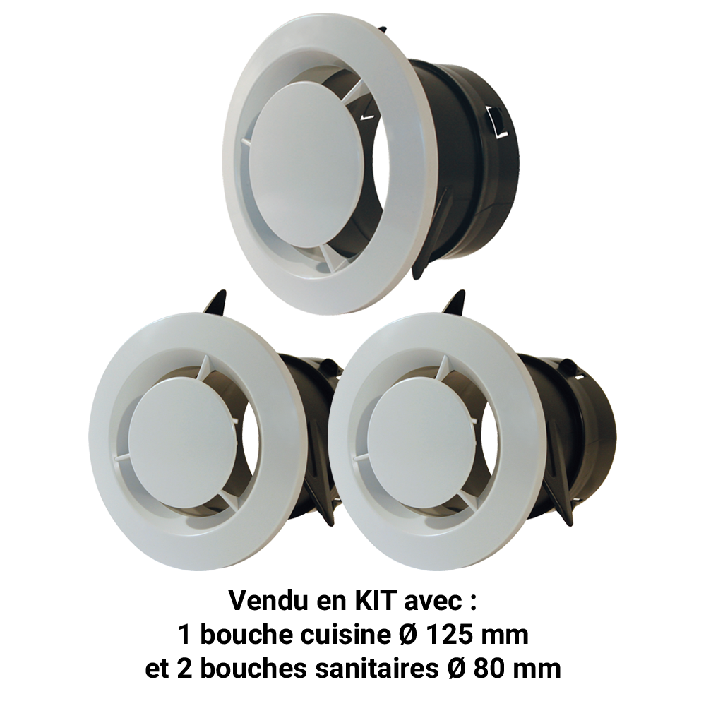 KIT DE VMC SIMPLE FLUX AUTOREGLABLE FAST'AIR – Image 2