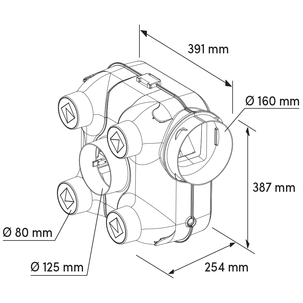 KIT DE VMC SIMPLE FLUX AUTOREGLABLE FAST'AIR – Image 3